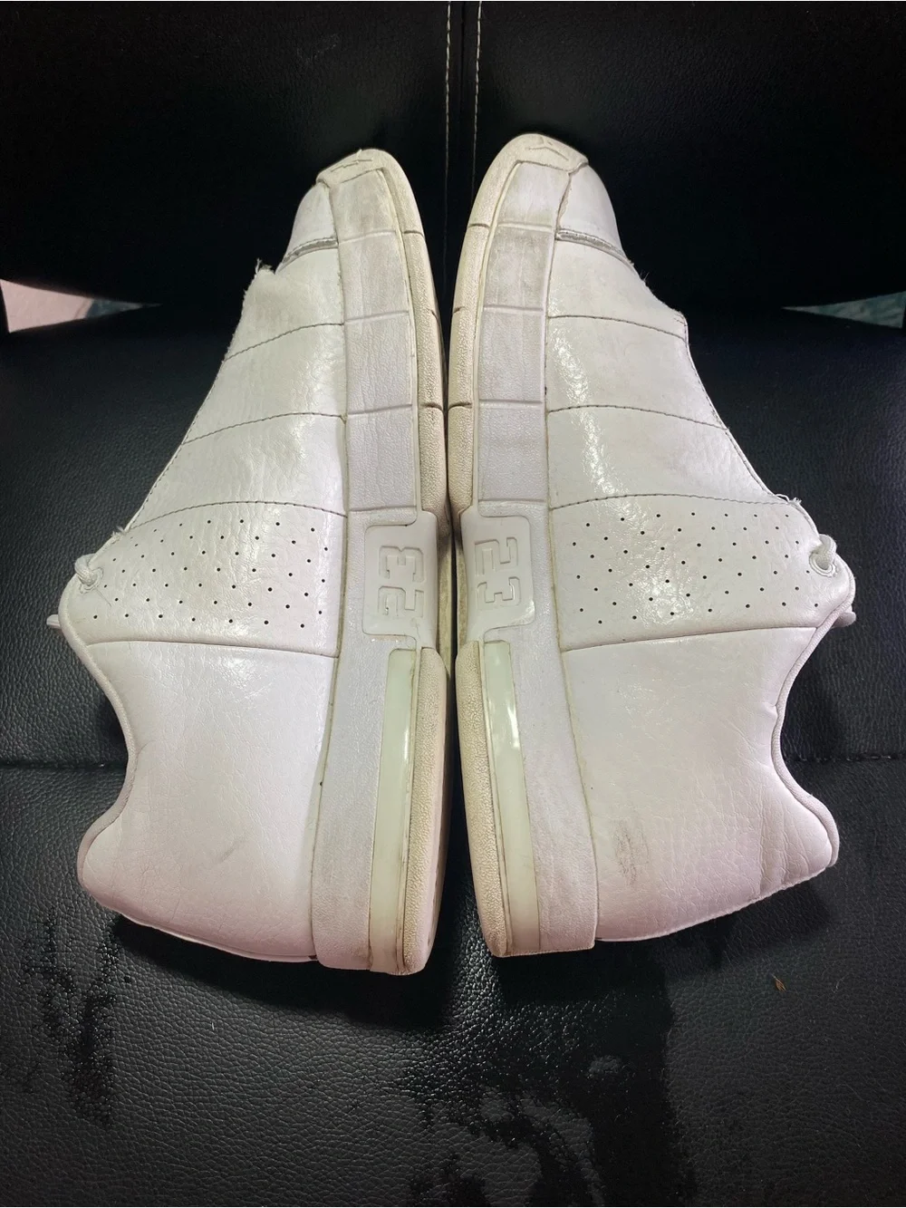 Jordan Team Elite 2 Low Men’s Leather Sneakers in White Size 8.5